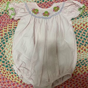 Smocked bubble romper